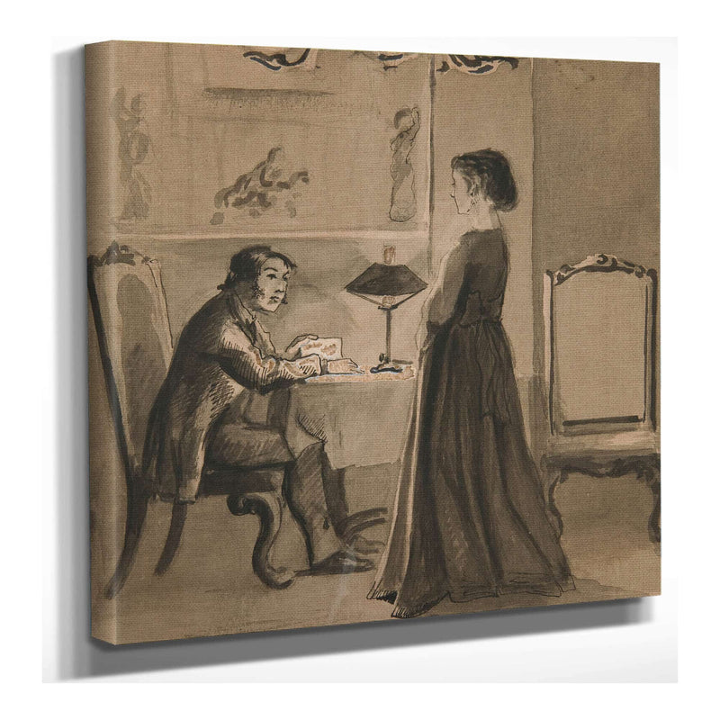 Man And Woman In An Interior by Edwin Austin Abbey