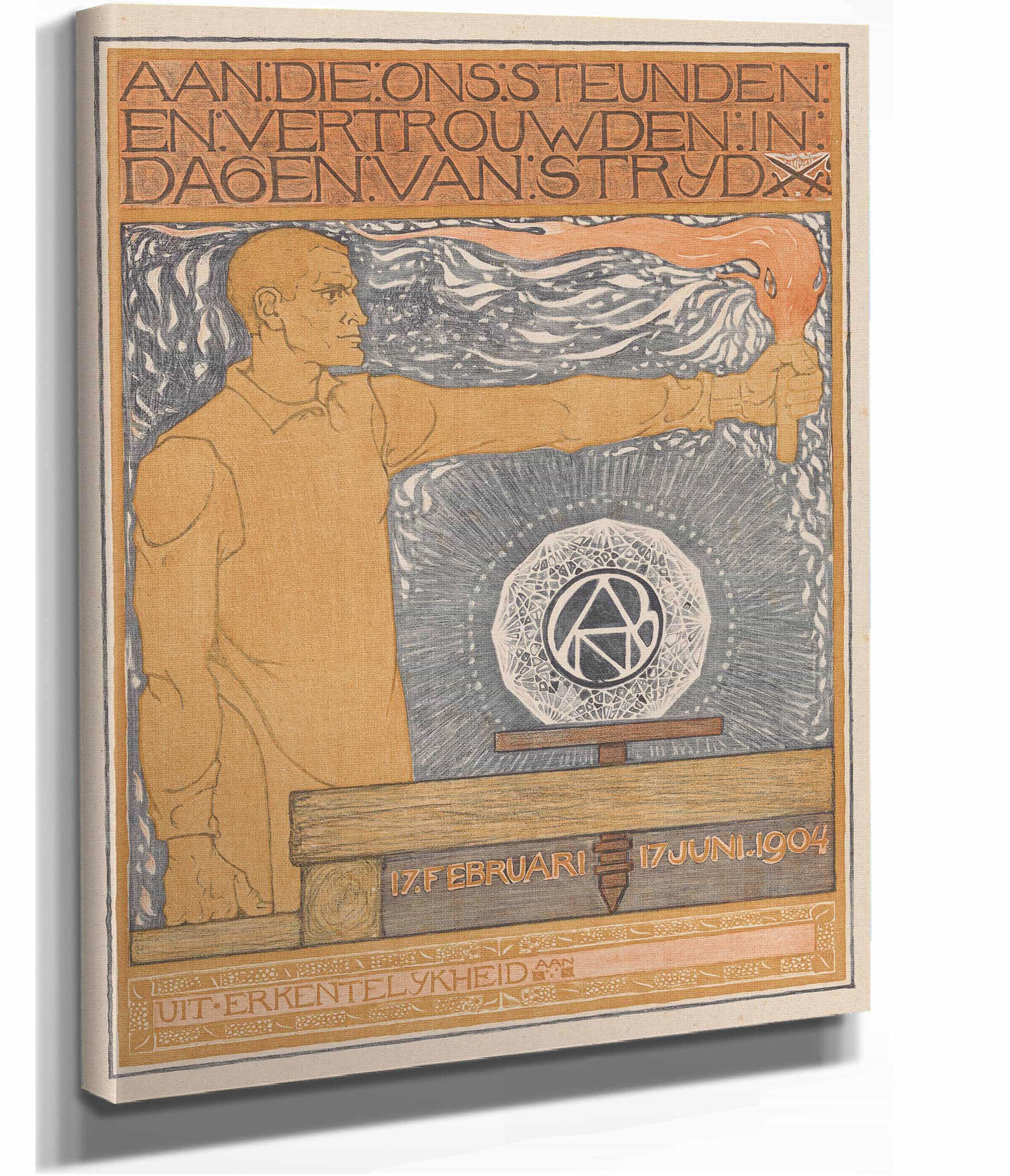 Man Die Een Fakkel Vasthoudt by Richard Nicolaus Roland Holst