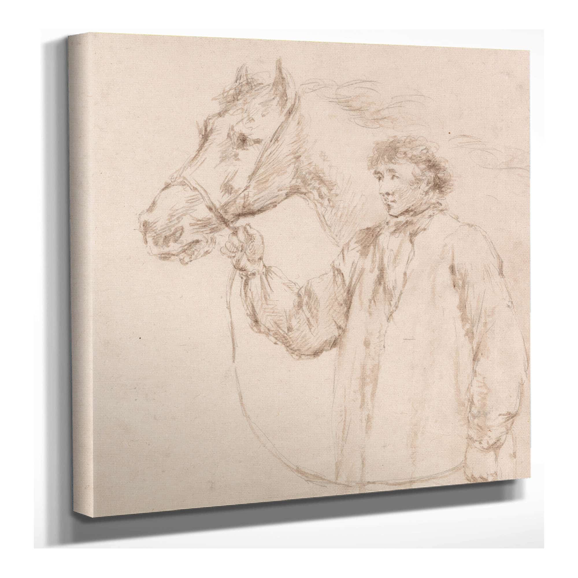Man Holding Horse By The Bridle by George Morland
