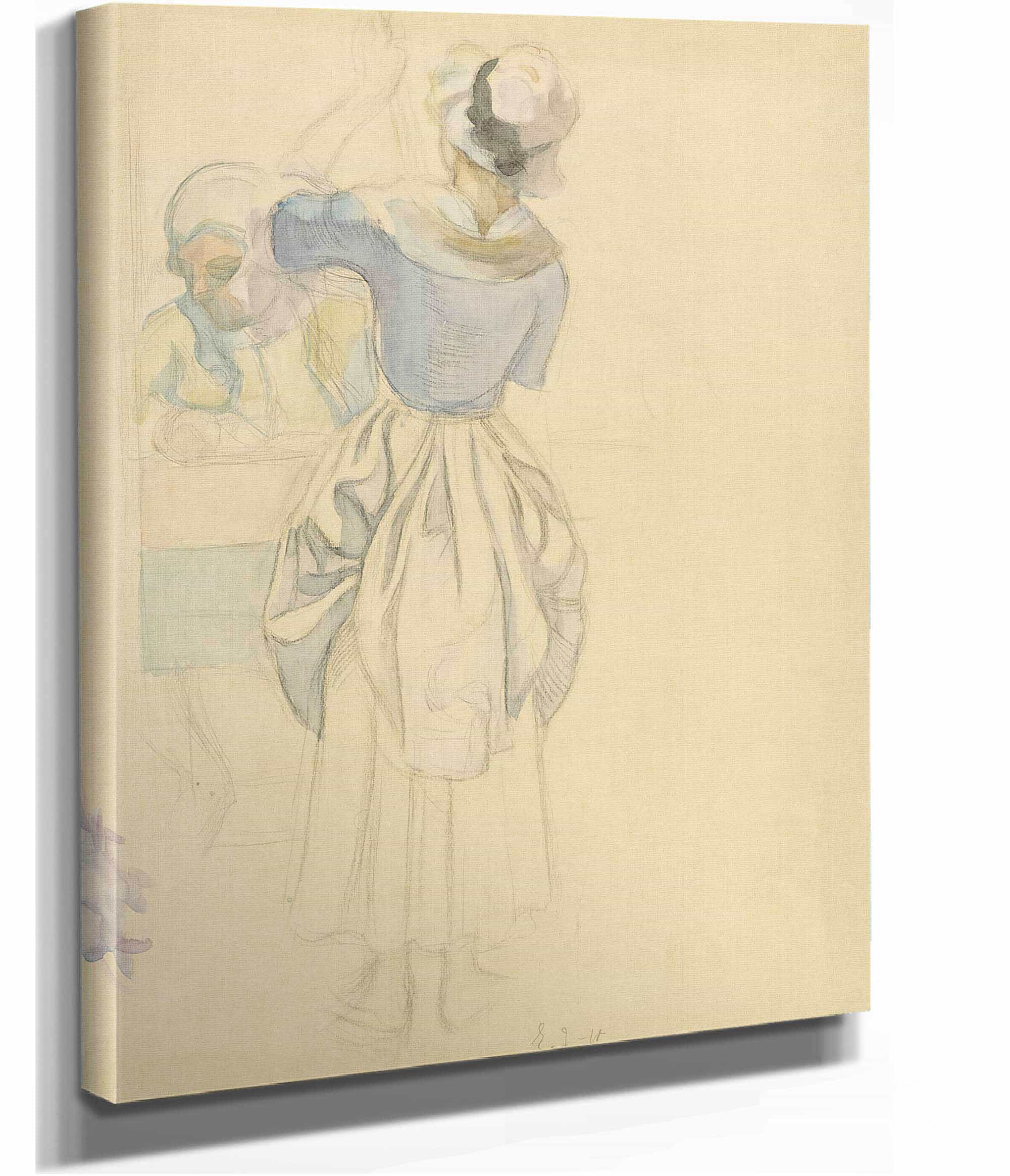 Man In Rococo Attire With Maid by Eero Jarnefelt