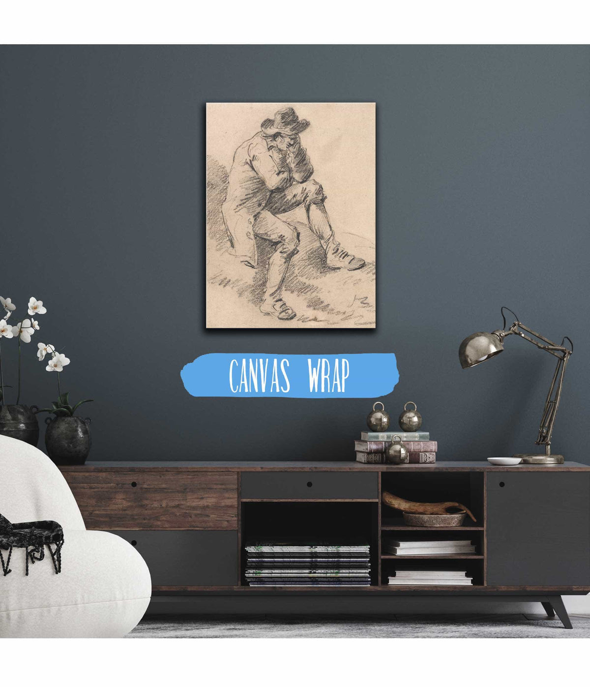 Man Seated On A Bank by George Morland