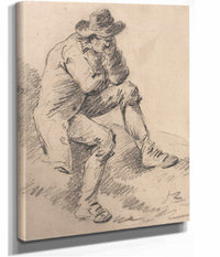 Man Seated On A Bank by George Morland