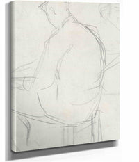 Man Seated On A Stool   by Georges Seurat