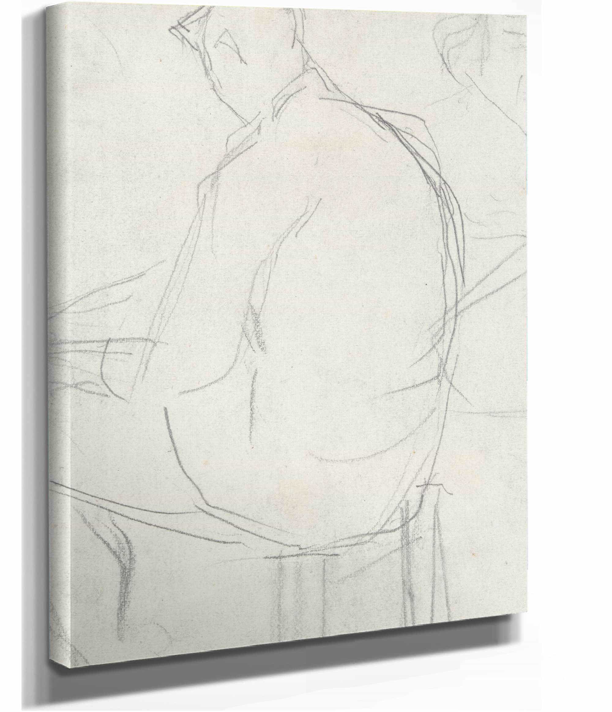 Man Seated On A Stool   by Georges Seurat