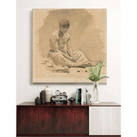 Man Sitting Half Naked by Ladislav Mednyanszky