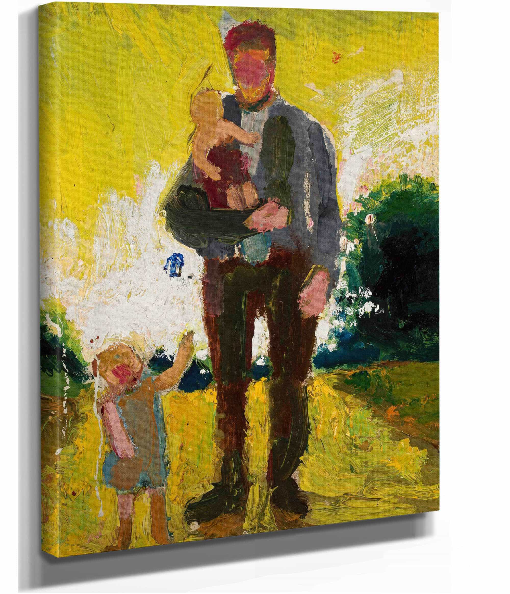 Man With Children by Zygmunt Waliszewski