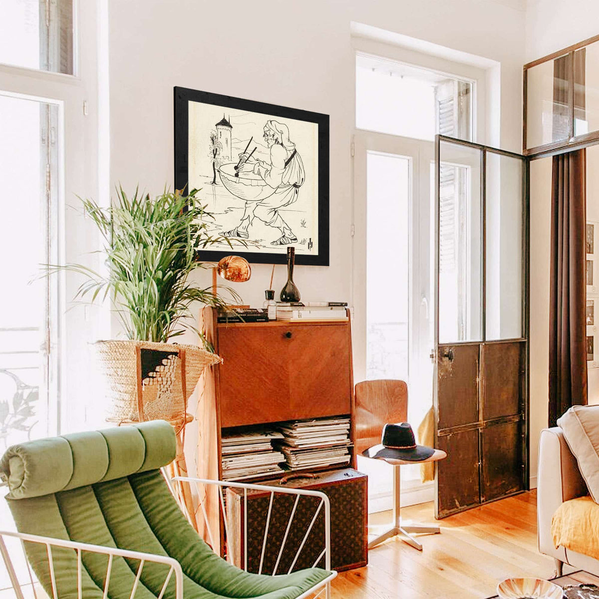 Man With Drum by Aubrey Vincent Beardsley