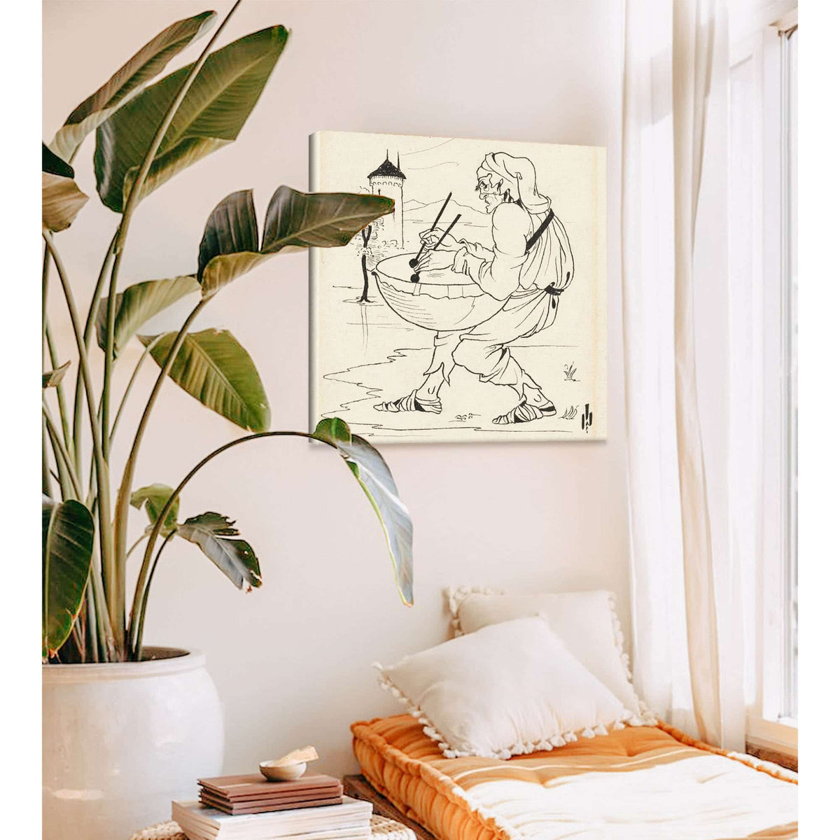 Man With Drum by Aubrey Vincent Beardsley