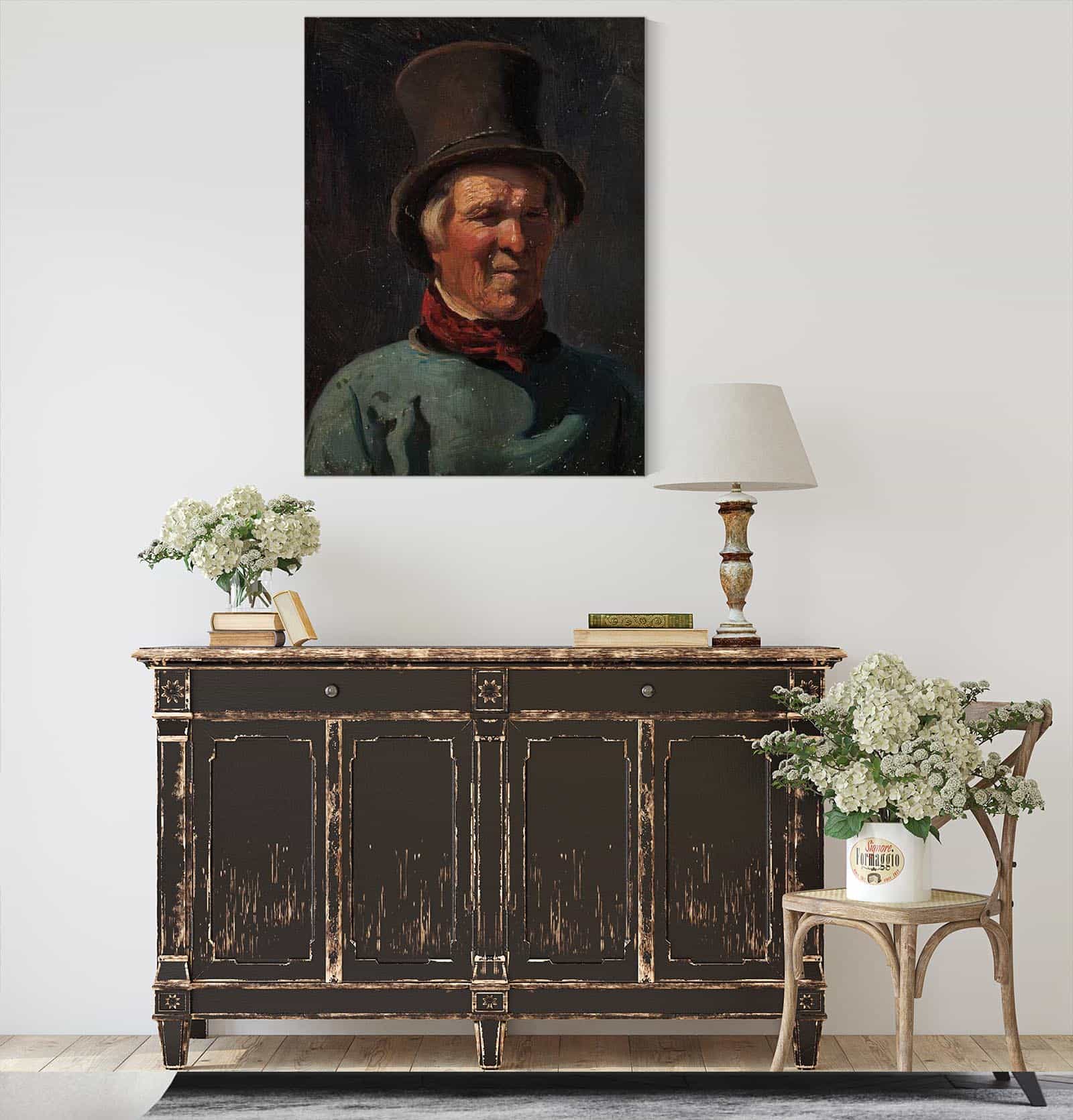 Man With Hat by Adolph Tidemand