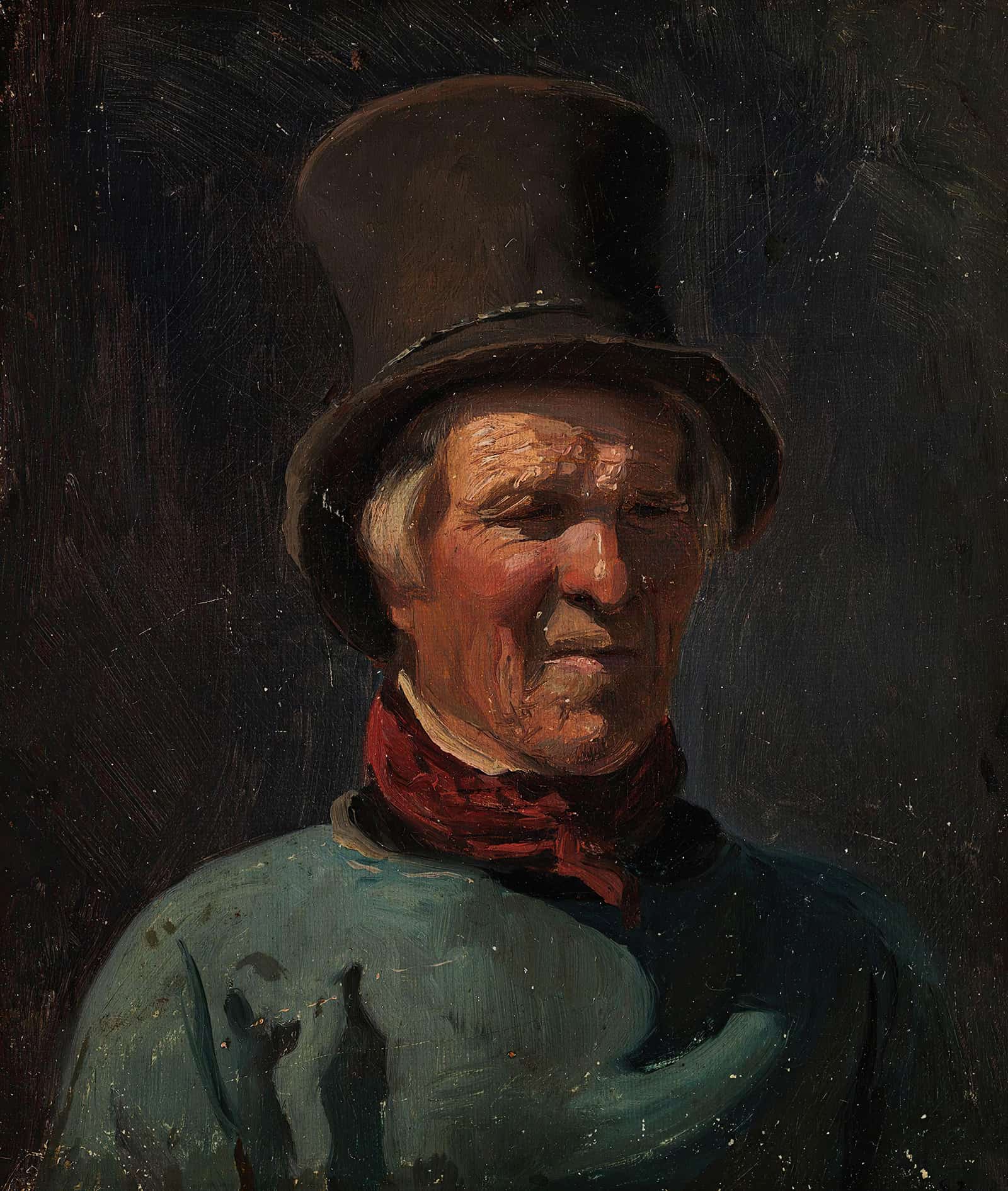 Man With Hat by Adolph Tidemand