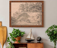 Man With Horse And Cart Entering A Quarry by Joseph Mallord William Turner