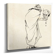 Man With Skull by Aubrey Vincent Beardsley