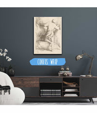 Man With Staff Seen From Behind  by Salvator Rosa