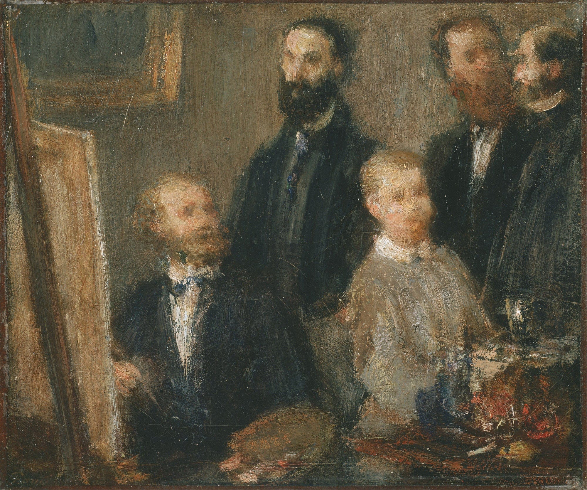 Manet In His Studio by Henri Fantin Latour