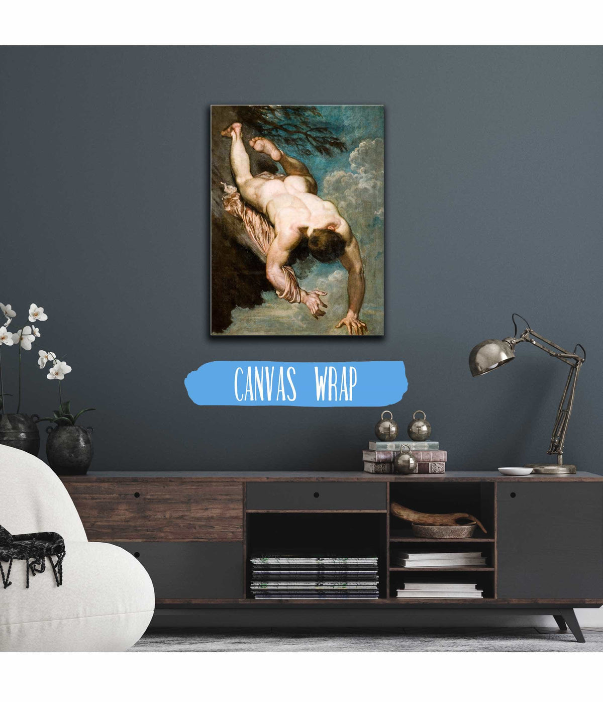 Manlius Hurled From The Rock by William Etty