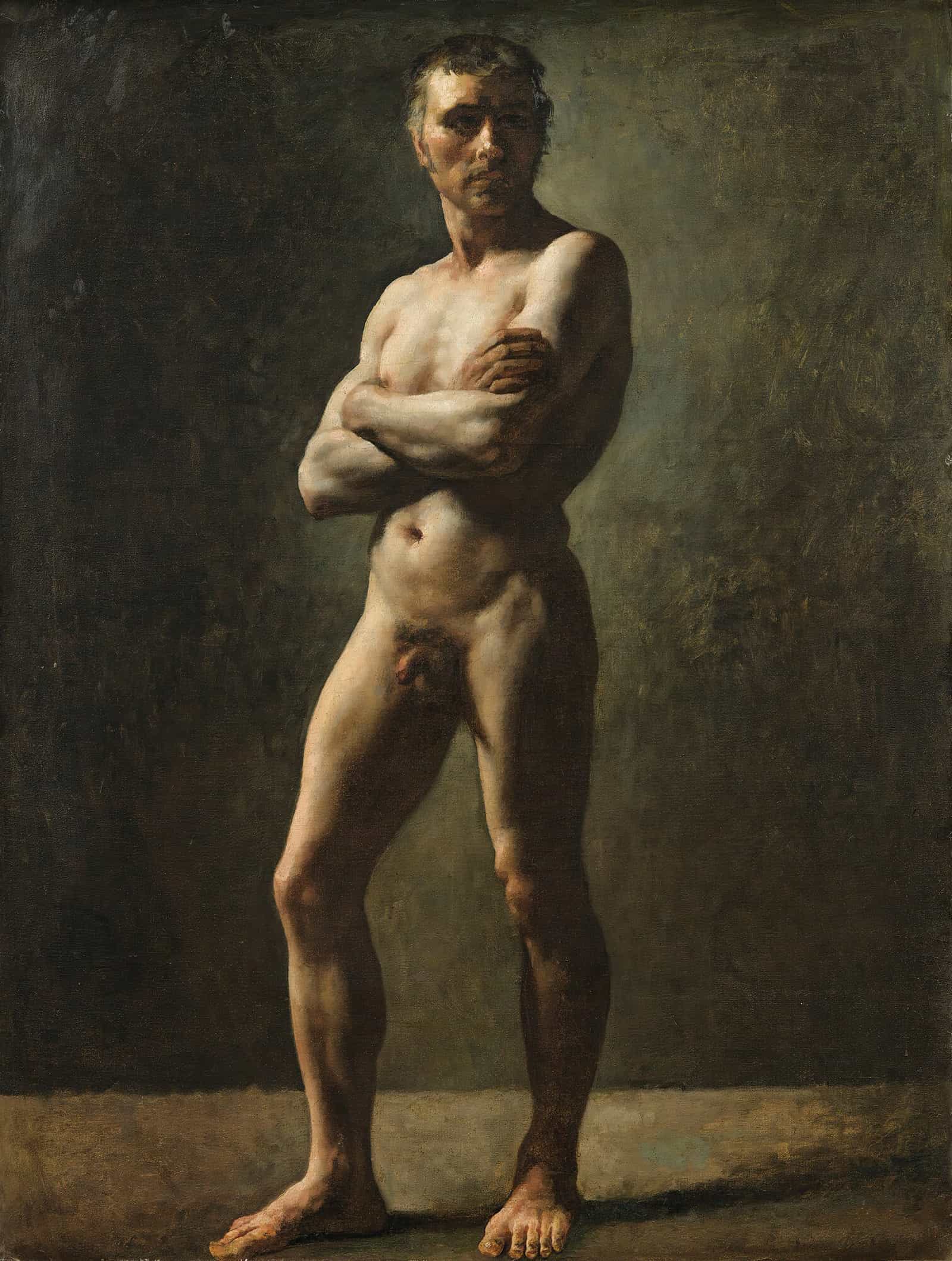 Mans Academy Crossed Arms by Theodore Gericault