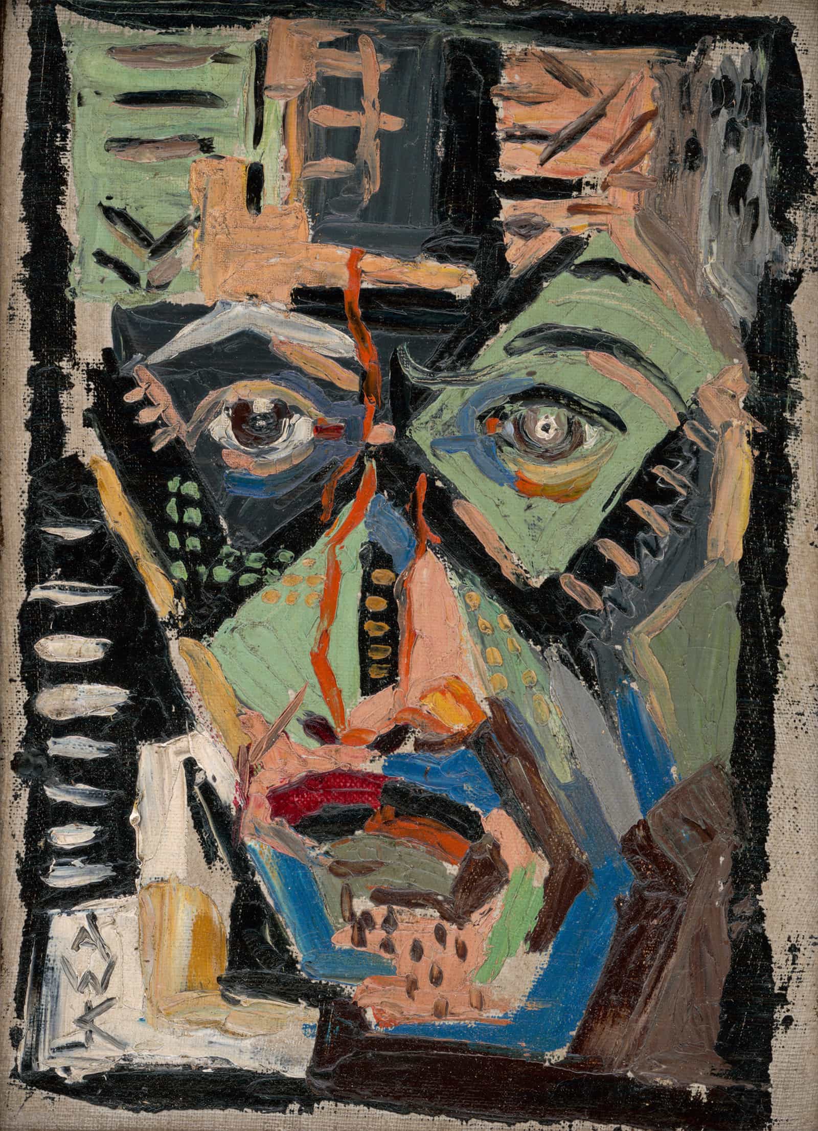 Mans Face   by Arnold Peter Weisz Kubincan