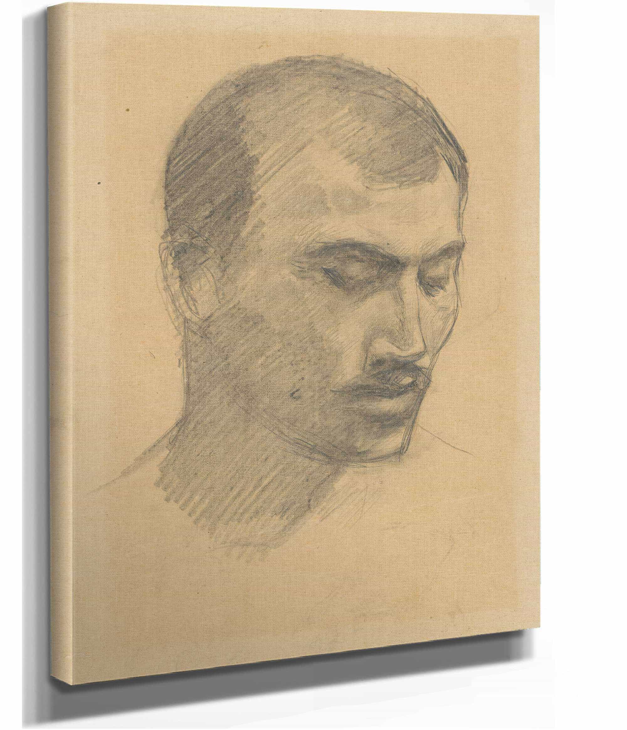 Mans Head by Ladislav Mednyanszky