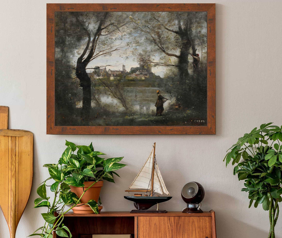 Mantes Le Soir by Jean Baptiste Camille Corot