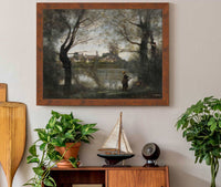 Mantes Le Soir by Jean Baptiste Camille Corot