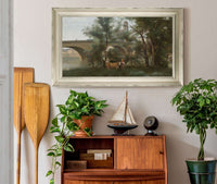 Mantes Les Bords De La Seine Au Pied Du Pont by Jean Baptiste Camille Corot