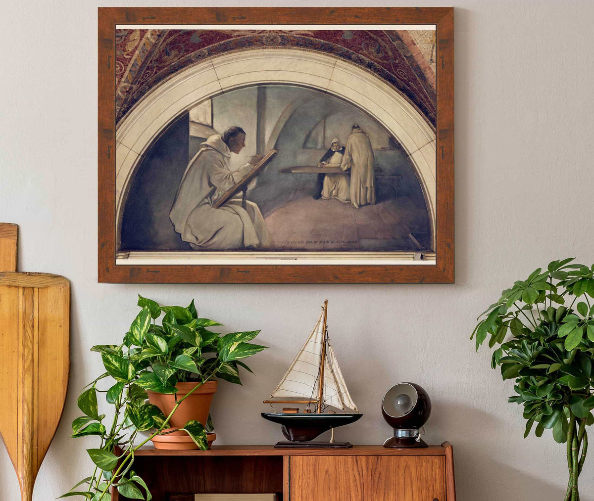 Manuscript Book Mural In Evolution Of The Book Series by John White Alexander
