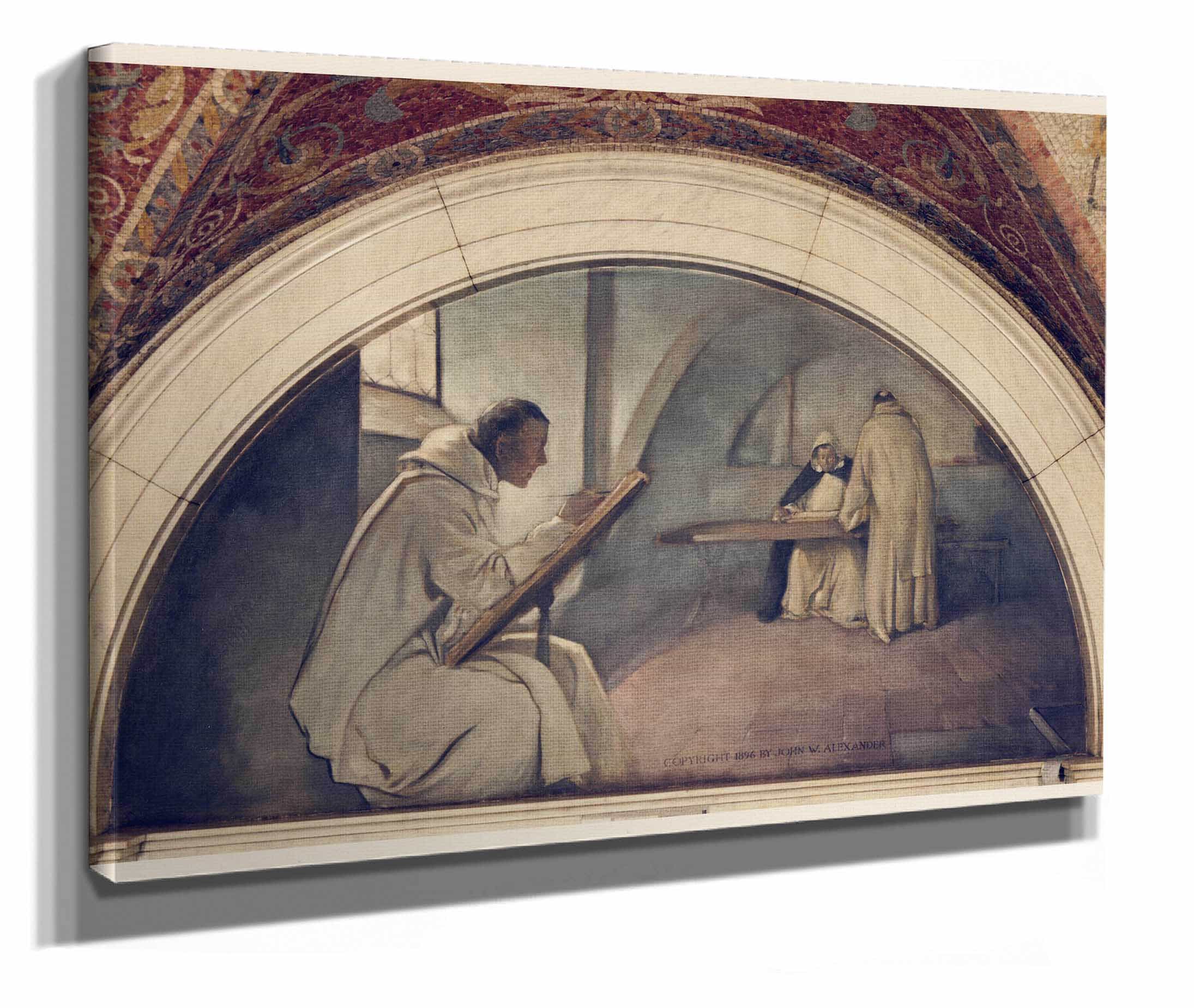 Manuscript Book Mural In Evolution Of The Book Series by John White Alexander