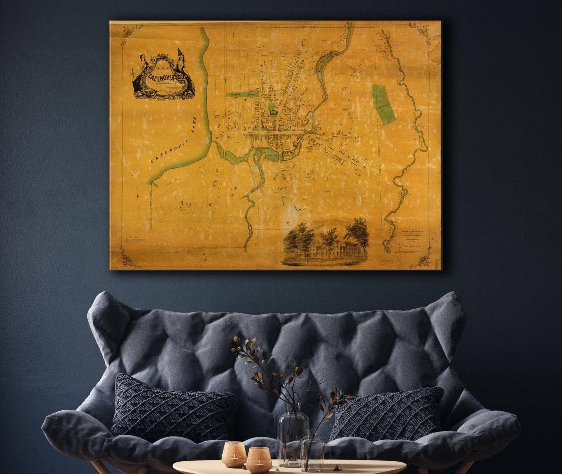 Map Of Cazenovia Madison Co Ny State of New York