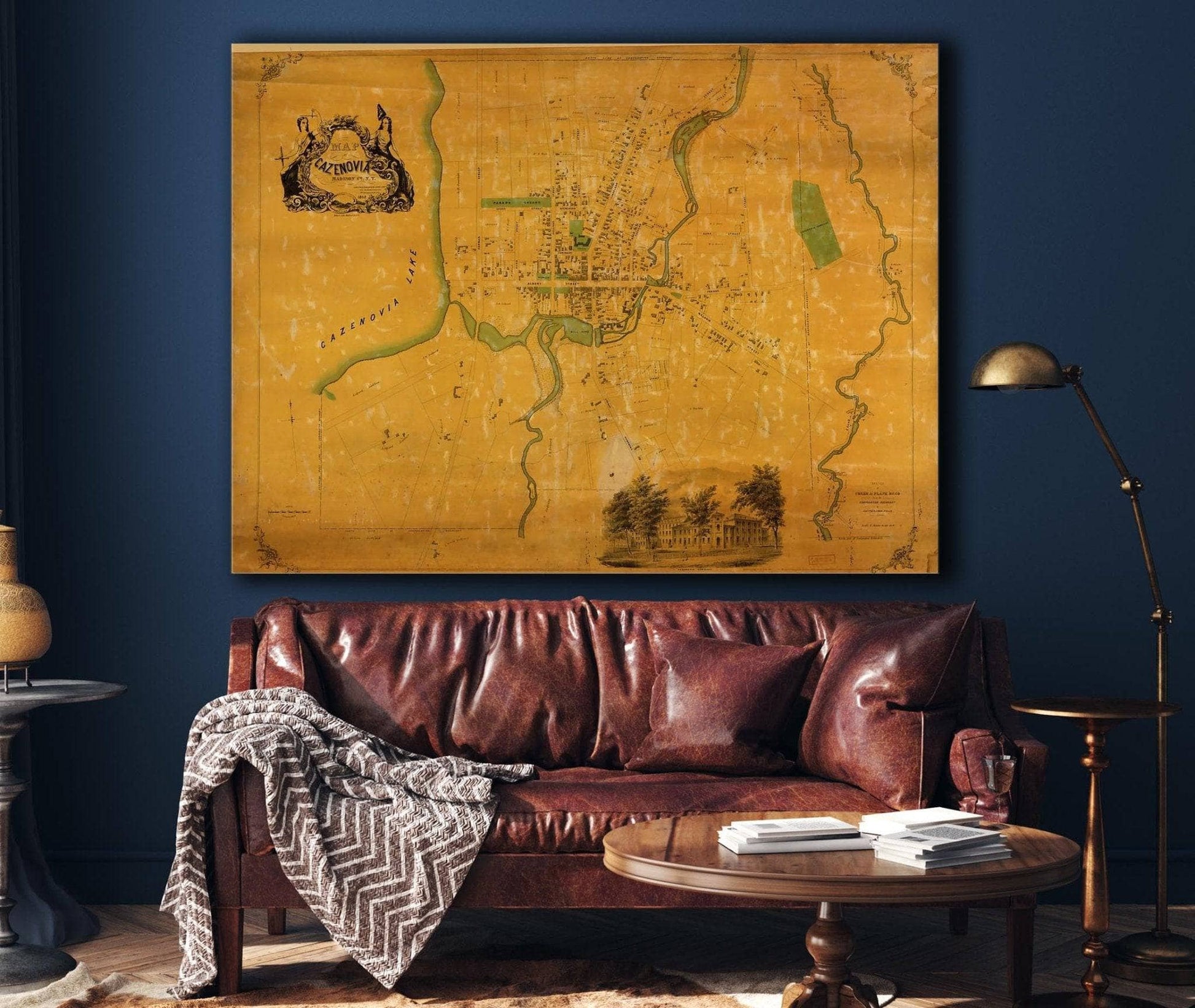 Map Of Cazenovia Madison Co Ny State of New York