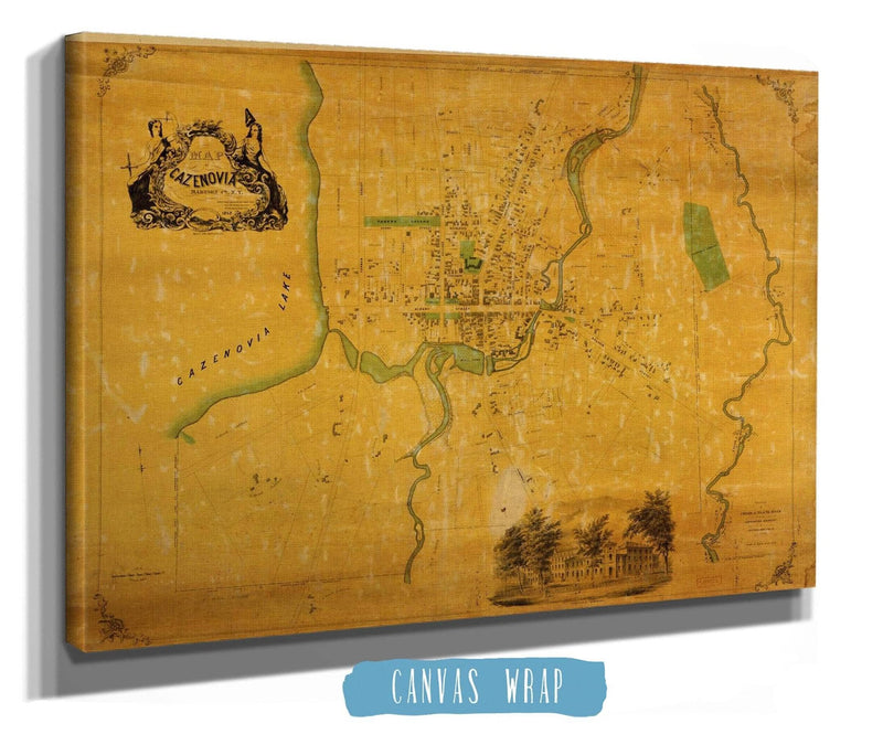 Map Of Cazenovia Madison Co Ny State of New York