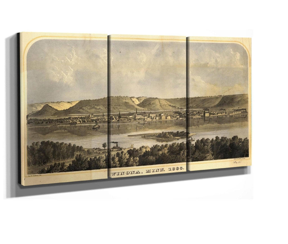 Map Of Winona County Minnesota 1867  State Of Minnesota