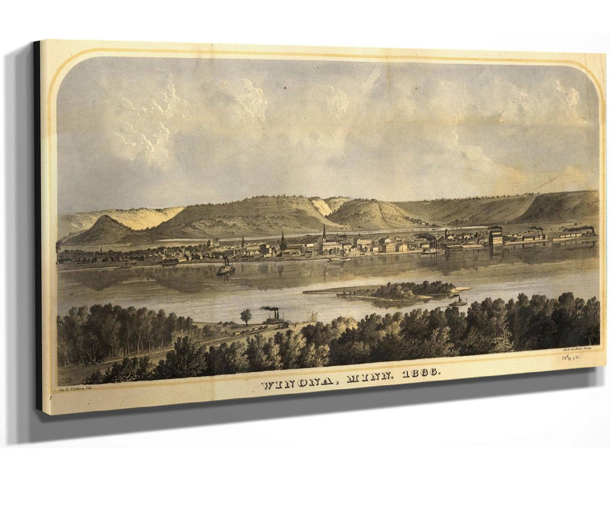 Map Of Winona County Minnesota 1867  State Of Minnesota