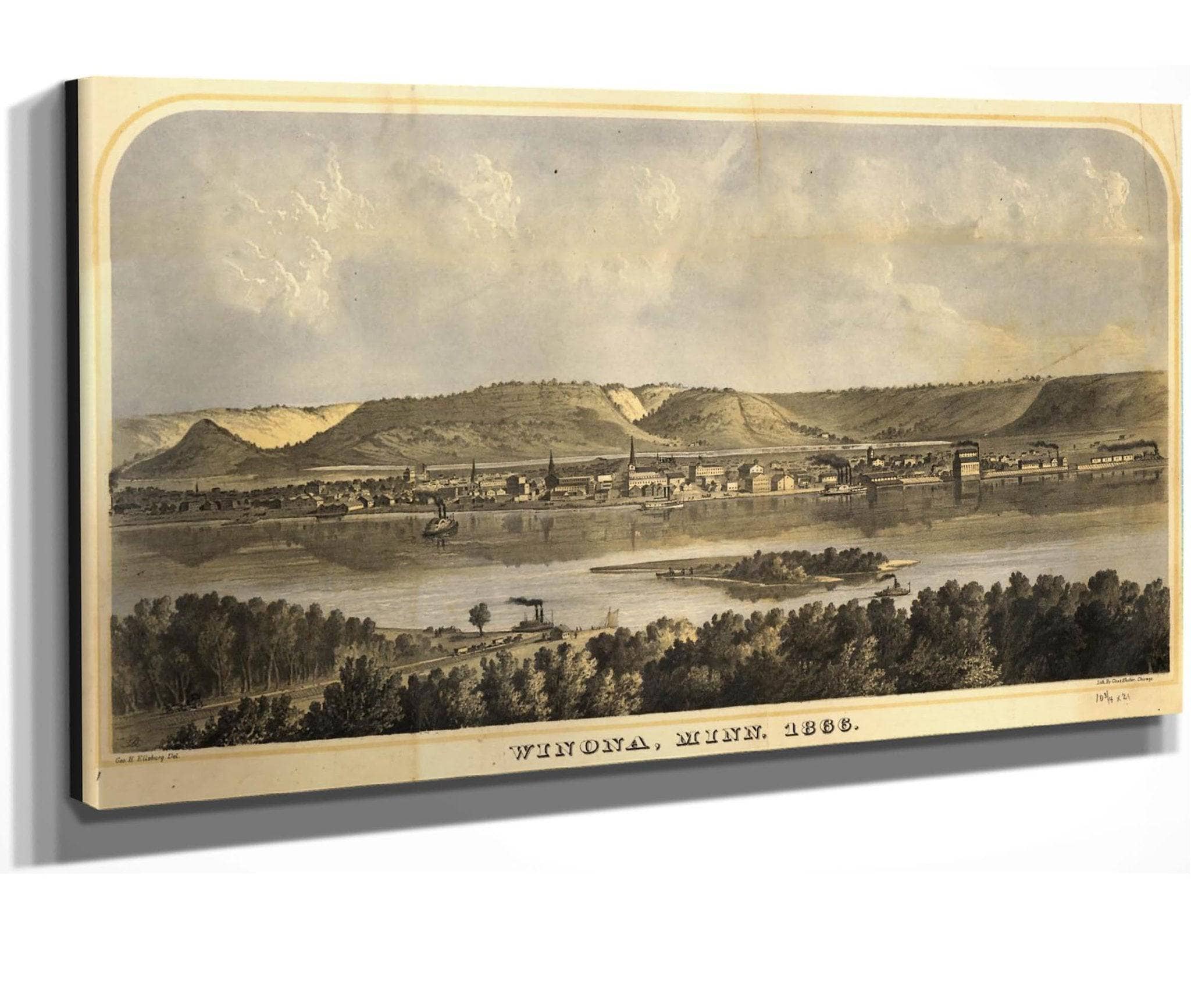 Map Of Winona County Minnesota 1867  State Of Minnesota