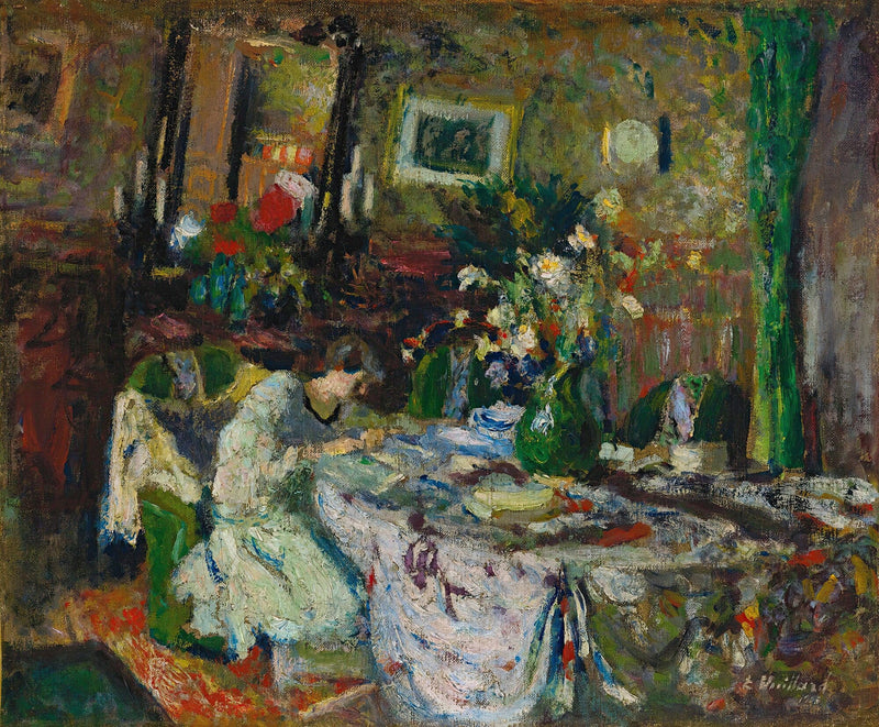 Marcelle Aron Dans La Salle A Manger Au Chateau Rouge by Edouard Vuillard