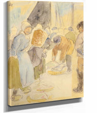 Marche Aux Poissons Dieppe by Camille Pissarro