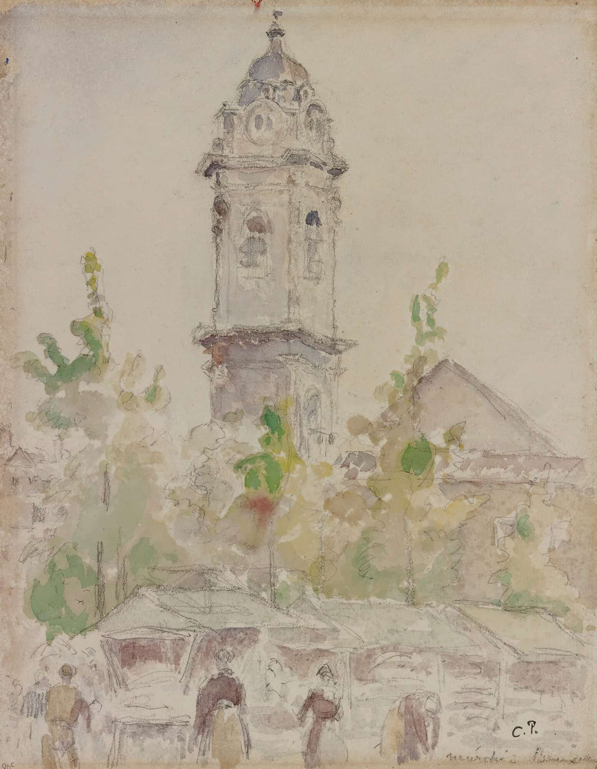 Marche by Camille Pissarro