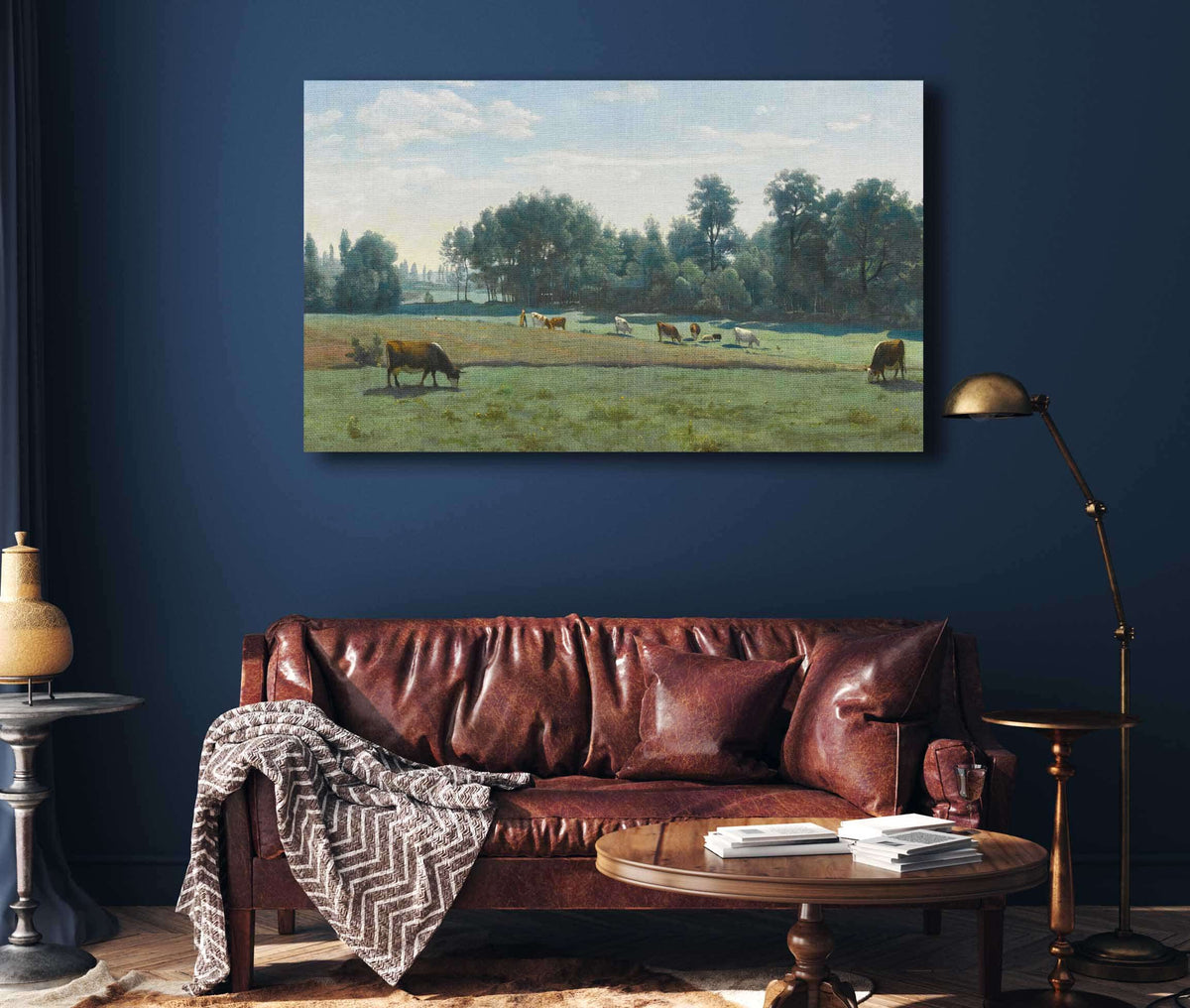 Marcoussis Les Vaches Au Paturage by Jean Baptiste Camille Corot
