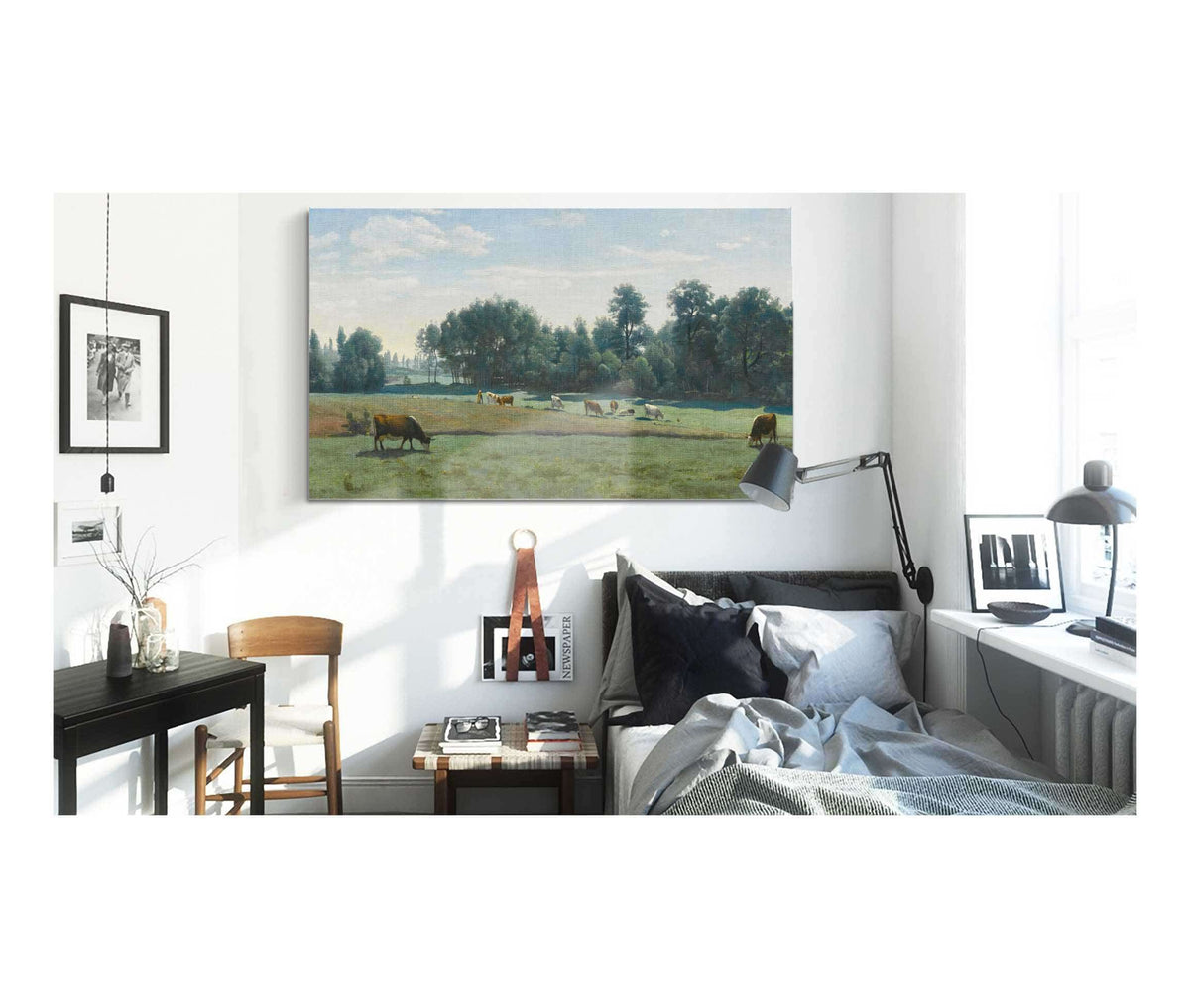 Marcoussis Les Vaches Au Paturage by Jean Baptiste Camille Corot