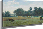 Marcoussis Les Vaches Au Paturage by Jean Baptiste Camille Corot