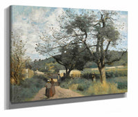 Marcoussis Route A Travers Les Champs by Jean Baptiste Camille Corot