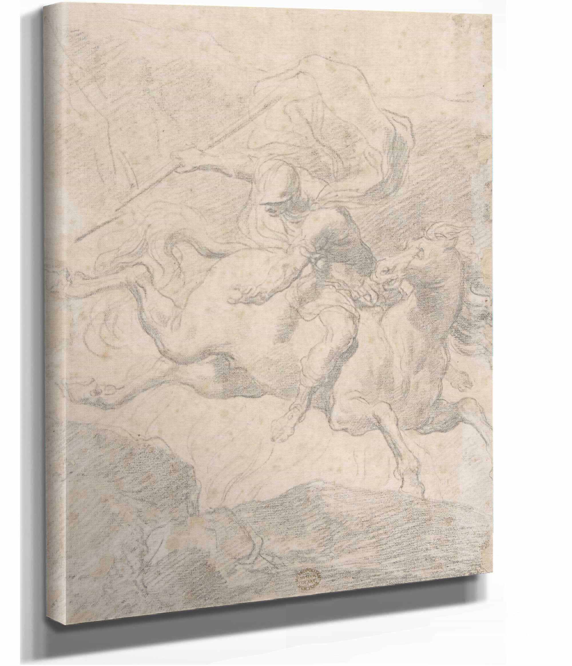 Marcus Curtius Leaping Into The Chasm   by Gaetano Gandolfi