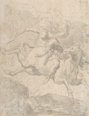 Marcus Curtius Leaping Into The Chasm   by Gaetano Gandolfi