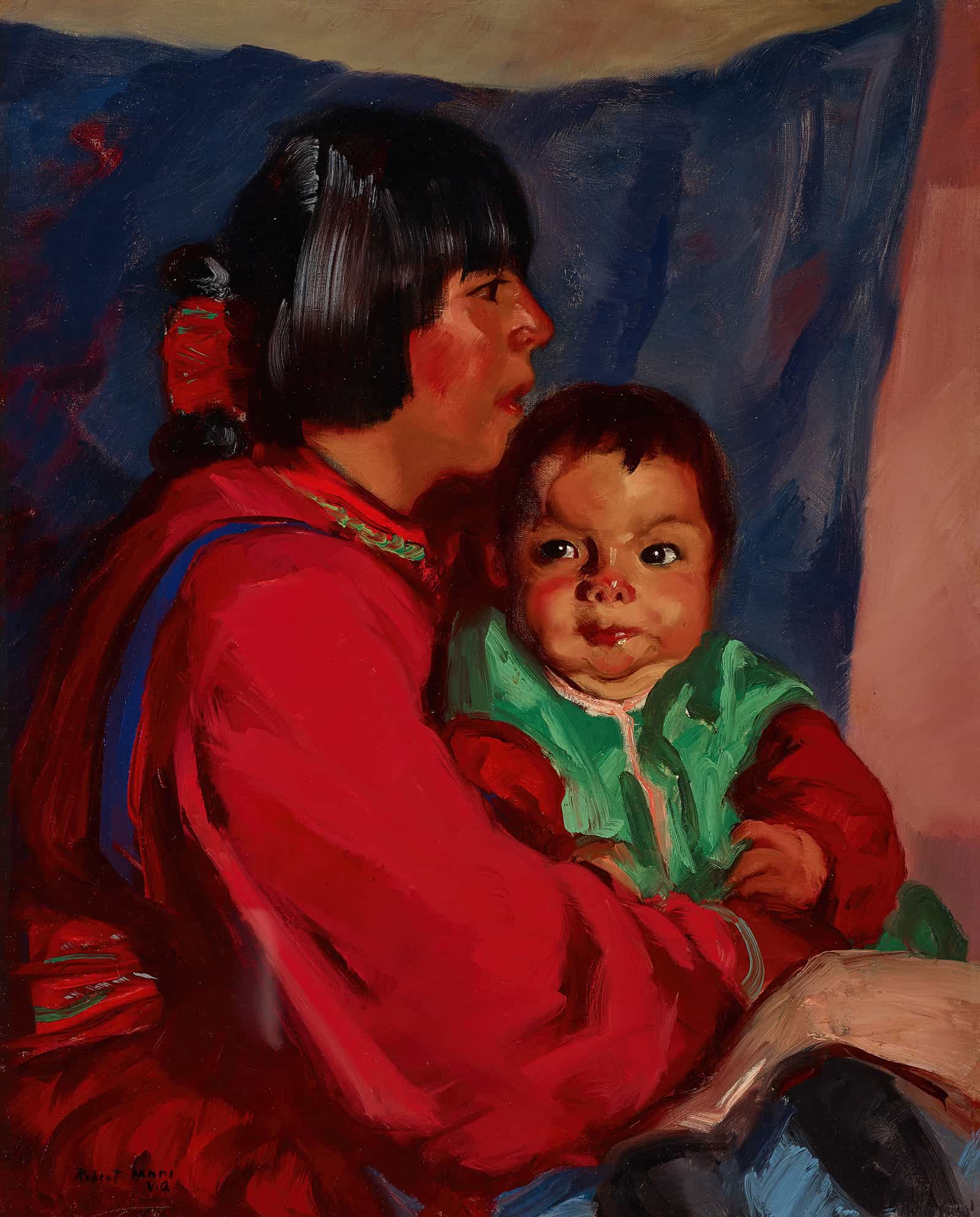Maria And Baby by Robert Henri