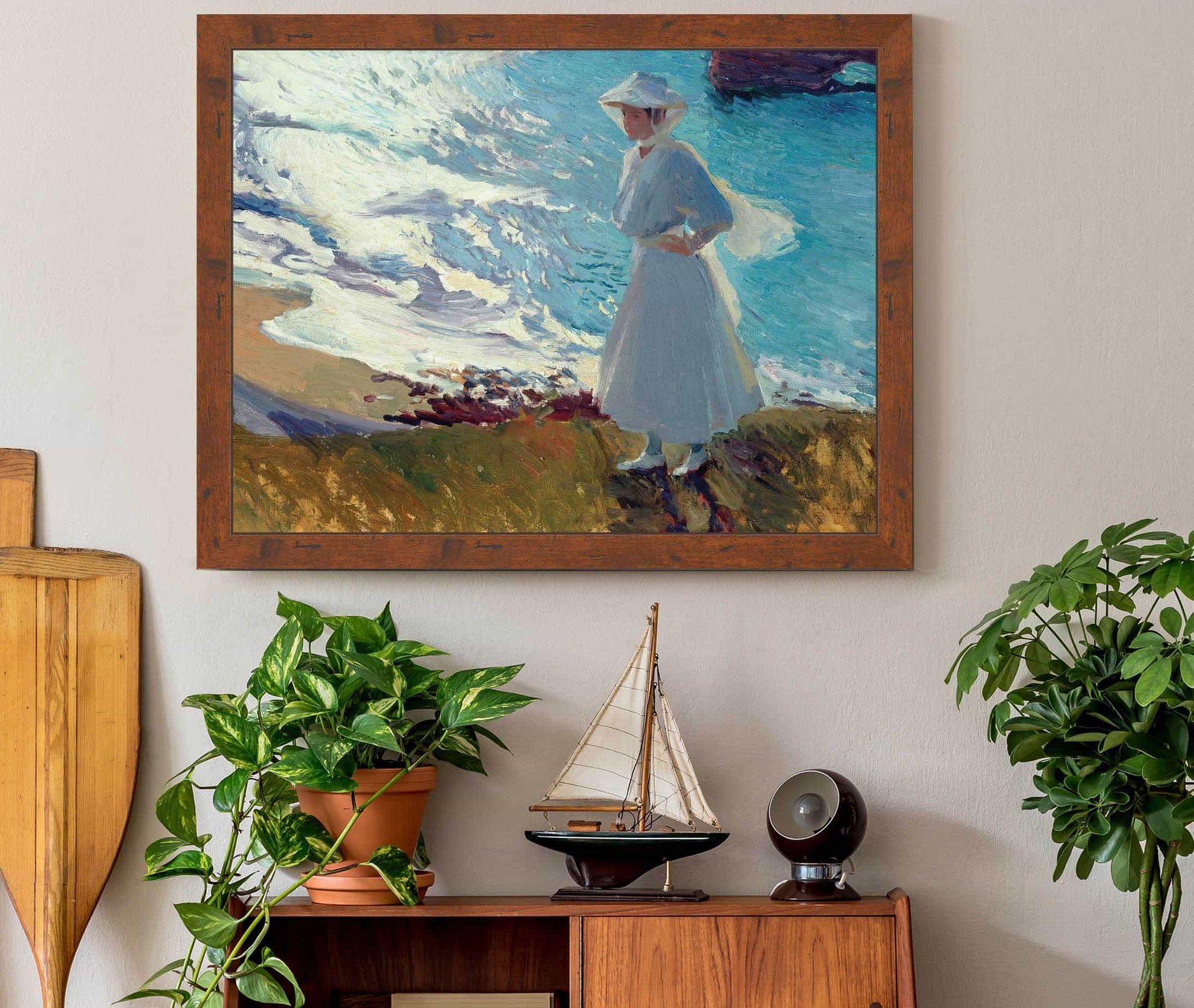 Maria On The Beach At Biarritz Or Contre Jour by Joaquin Sorolla