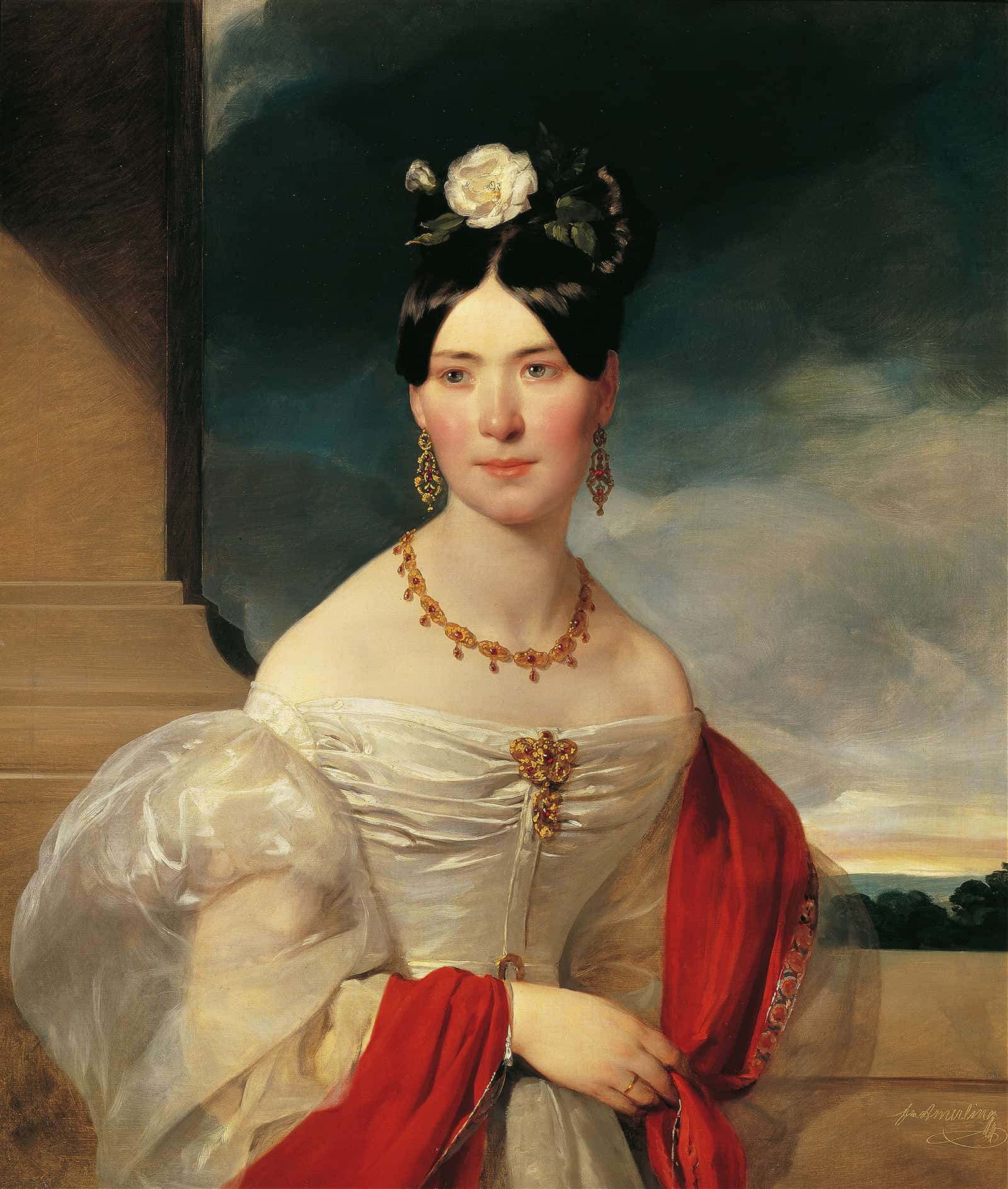 Marie Freiin Vesque Of Puettlingen by Friedrich Von Amerling