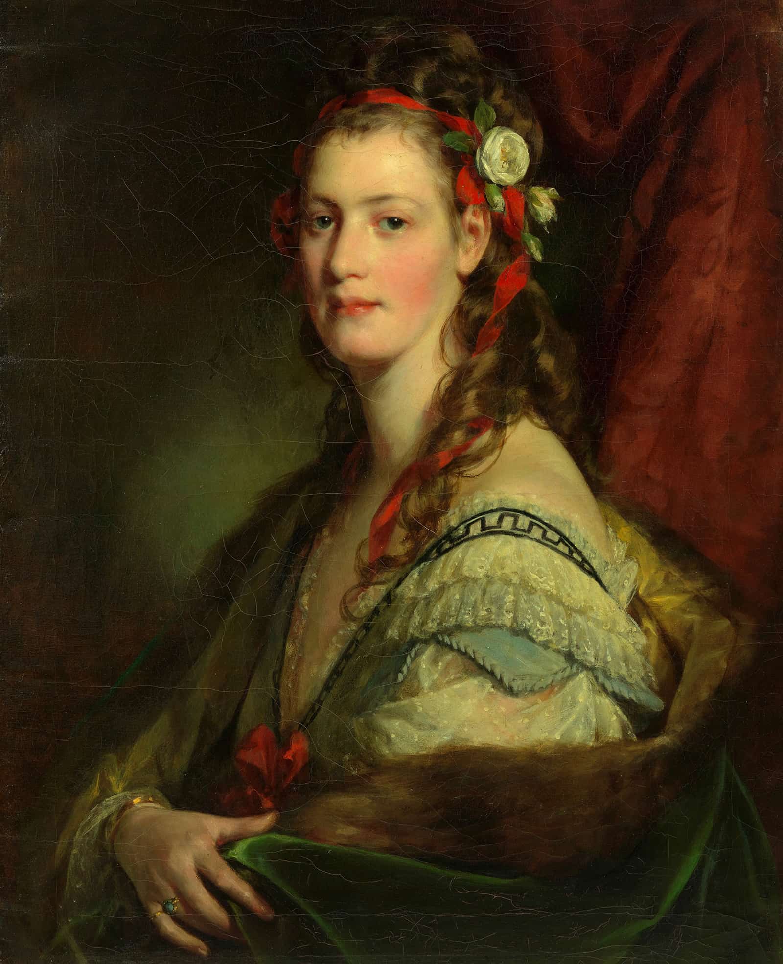 Marie Paterno Geb Nemetschke Spater Amerling Bzw Hoyos  Frau Des Kunstlers by Friedrich Von Amerling