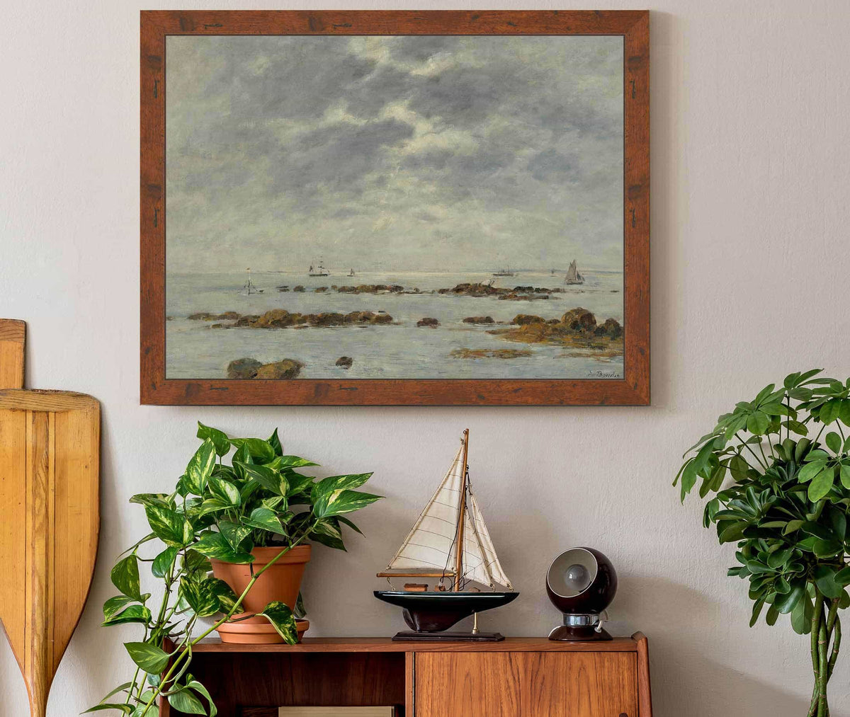 Marine A St Vaast La Hougue Manche by Eugene Boudin