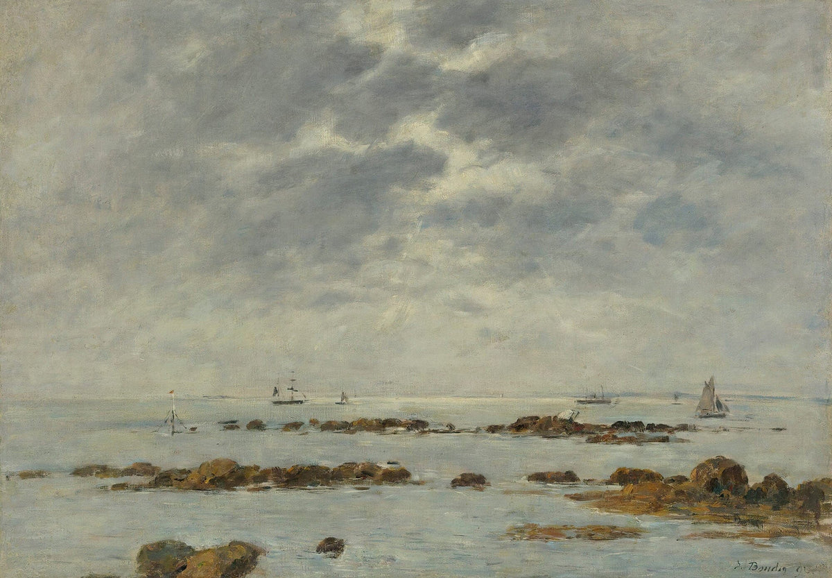 Marine A St Vaast La Hougue Manche by Eugene Boudin