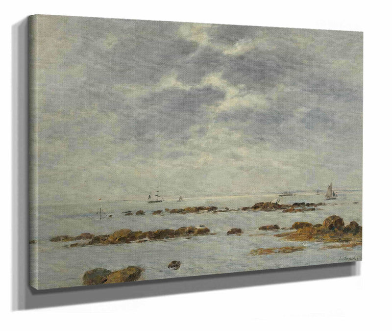 Marine A St Vaast La Hougue Manche by Eugene Boudin