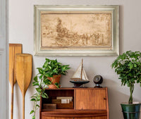 Marine Landscape With Figures   by Salvator Rosa